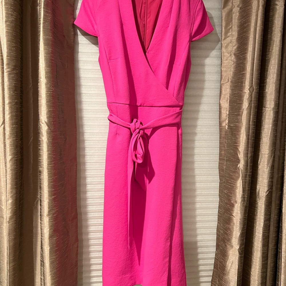 JCREW Suit Dress Summer Neon Flamingo Size 8